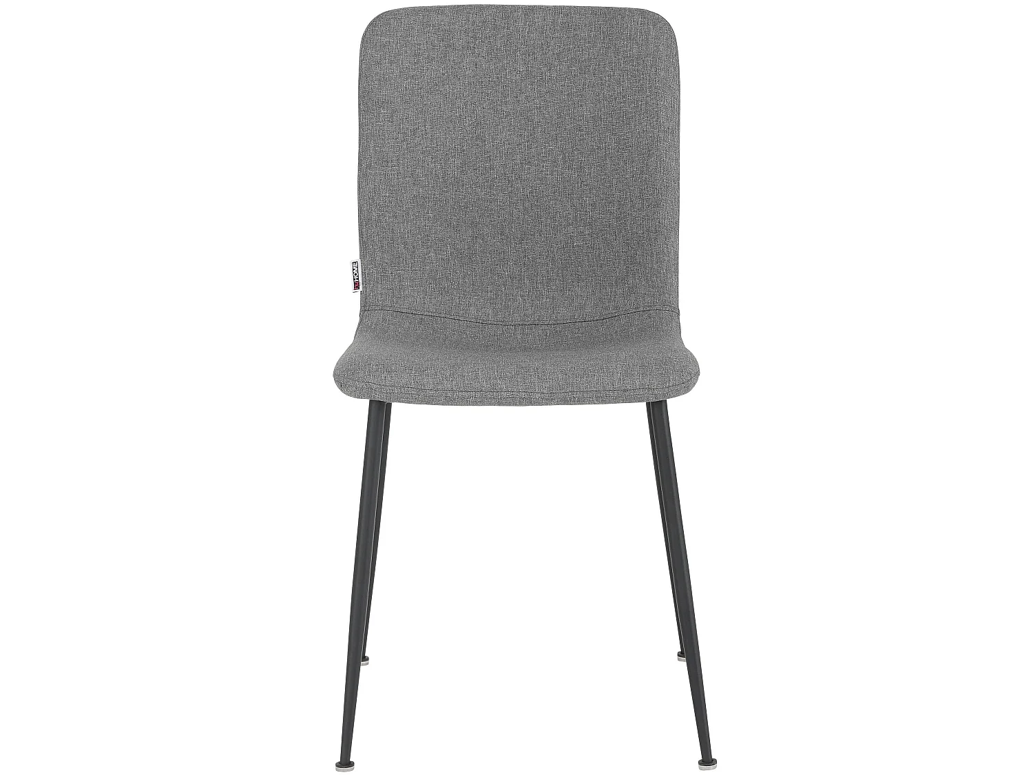 Faye | Lot de 2 chaises de salle à manger rembourrées en tissu gris clair