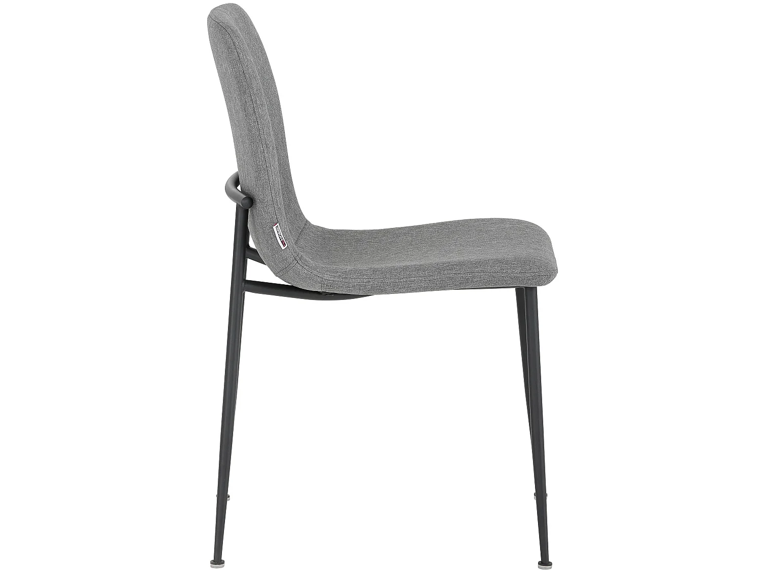 Faye | Lot de 2 chaises de salle à manger rembourrées en tissu gris clair