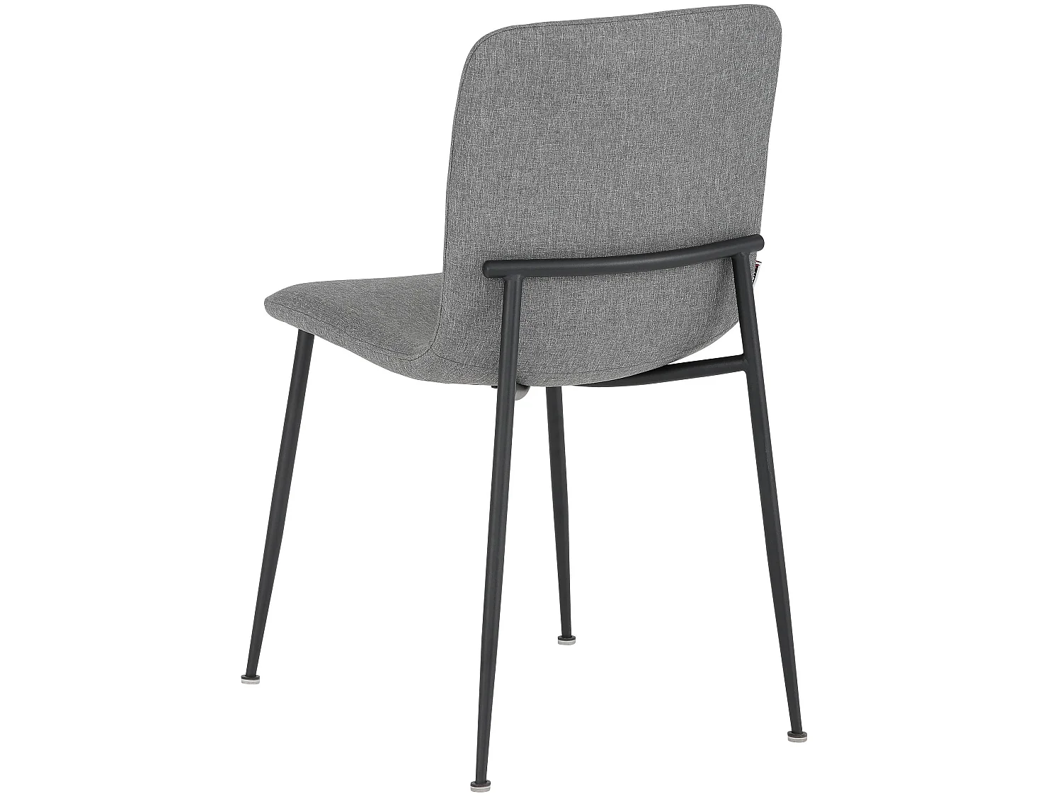 Faye | Lot de 2 chaises de salle à manger rembourrées en tissu gris clair