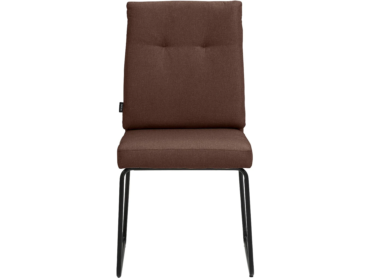 Gepolsterte Esszimmerstühle im 2er-Set aus Mikrofaser in Cappuccino