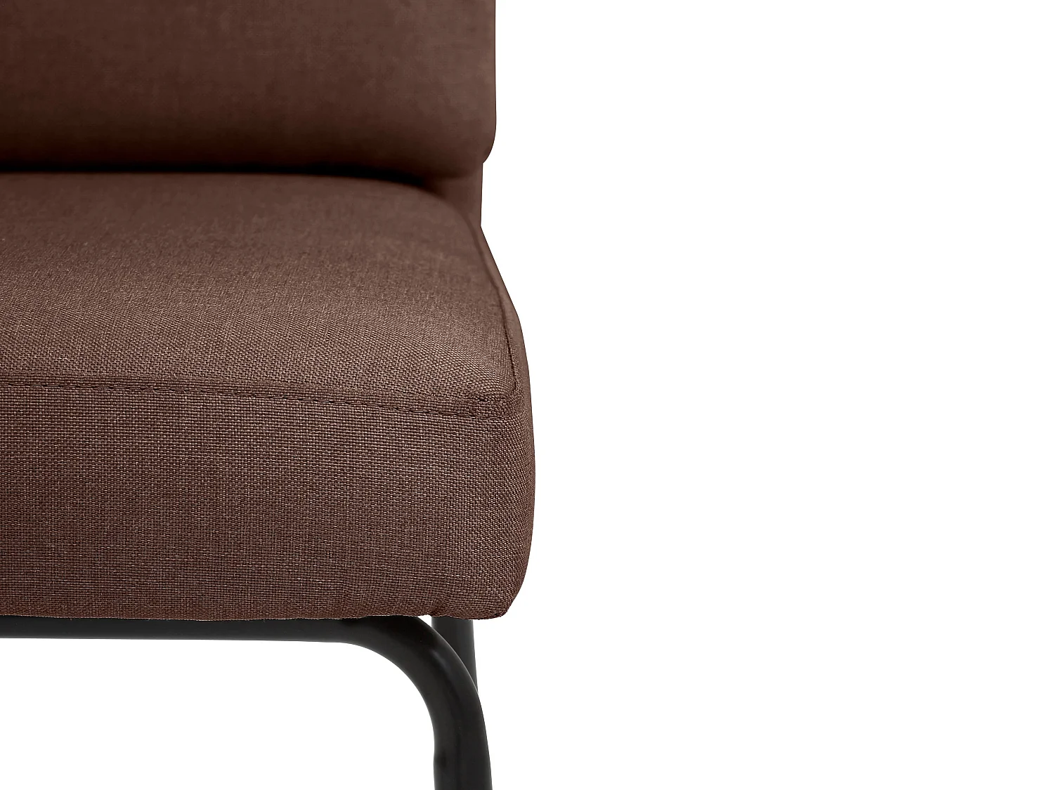 Gepolsterte Esszimmerstühle im 2er-Set aus Mikrofaser in Cappuccino