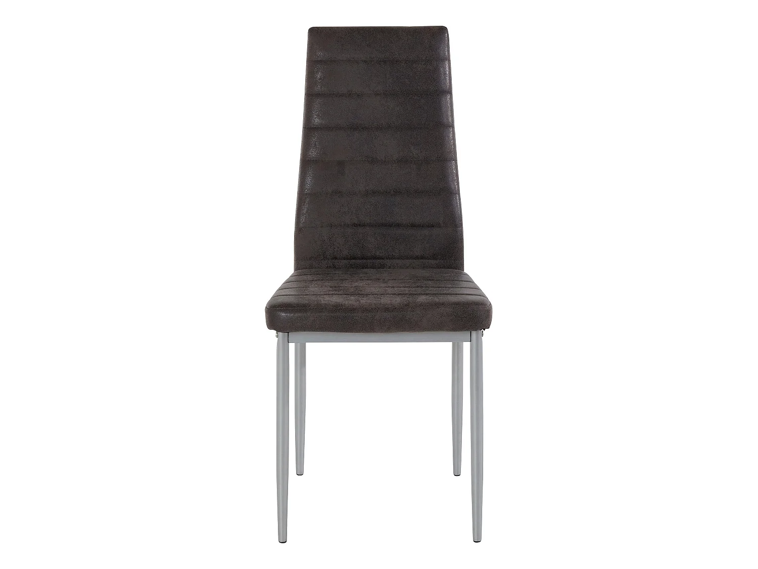 Juego de 4 sillas de comedor tapizadas en microfibra antracita