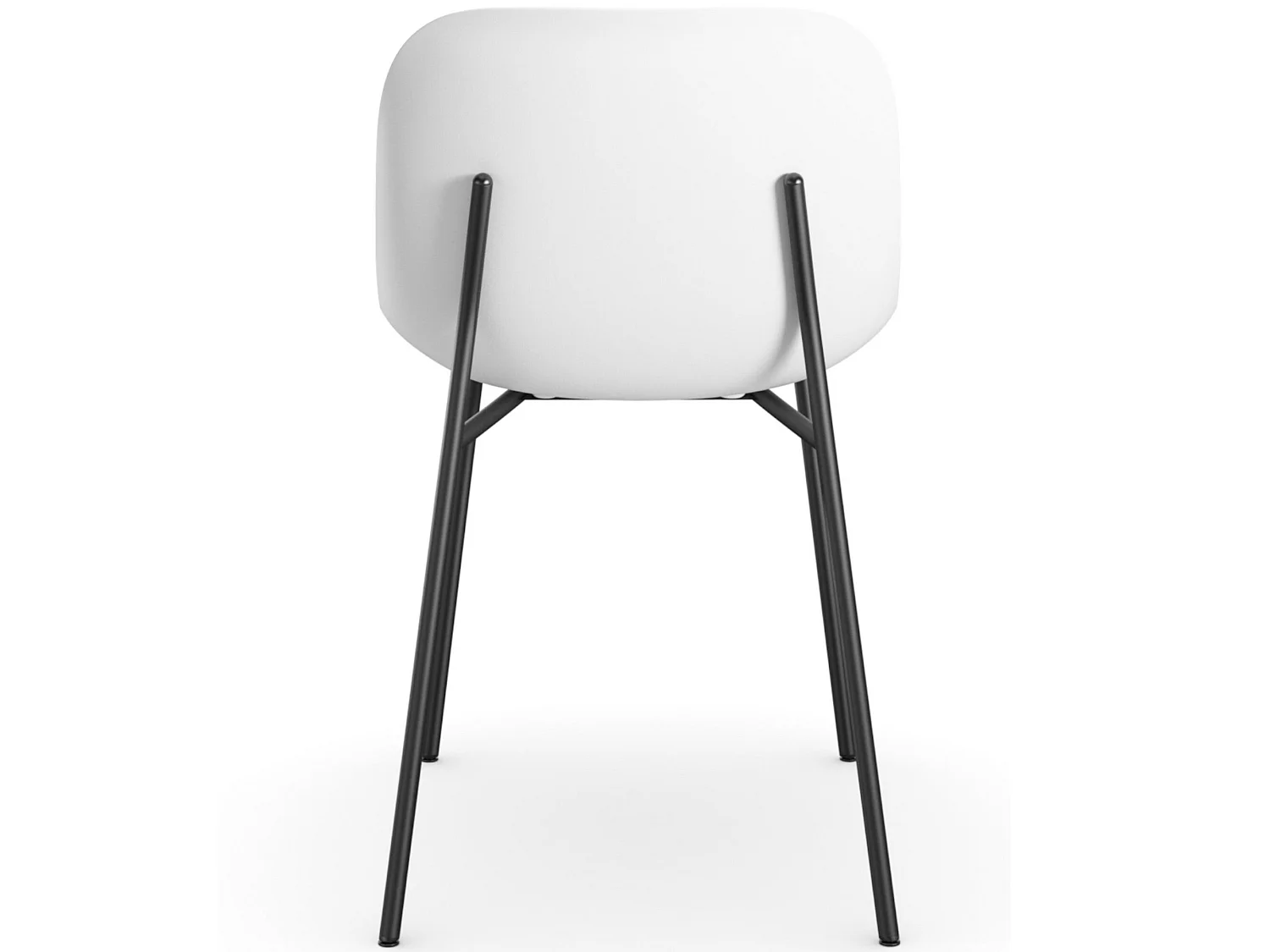 Ocean | Lot de 2 chaises de salle à manger en plastique avec pieds en métal