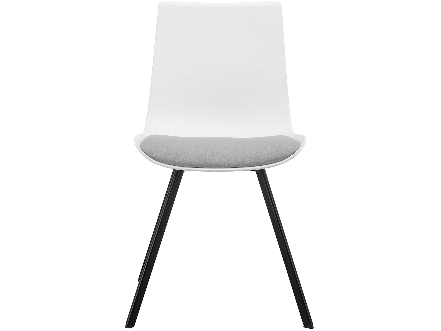 Conjunto de 2 cadeiras de jantar em plástico preto