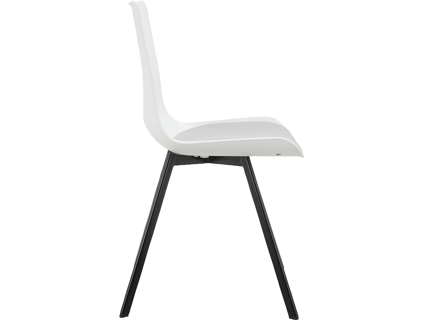 Conjunto de 2 cadeiras de jantar em plástico preto