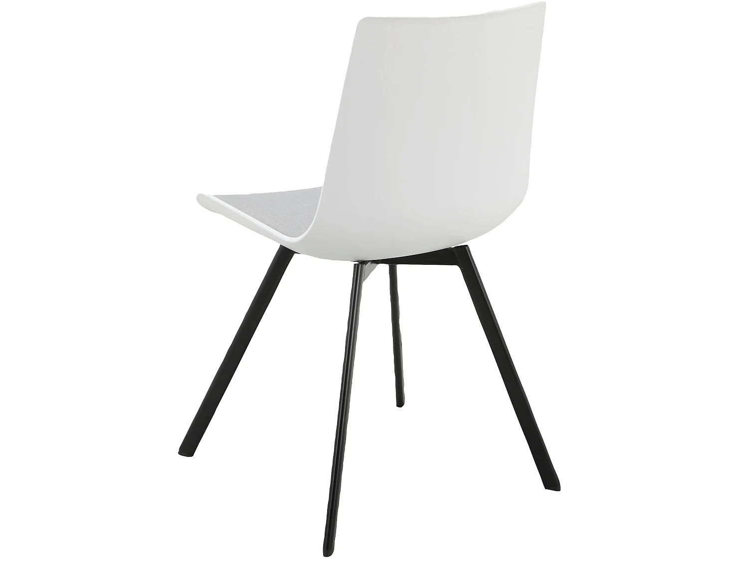 Conjunto de 2 cadeiras de jantar em plástico preto