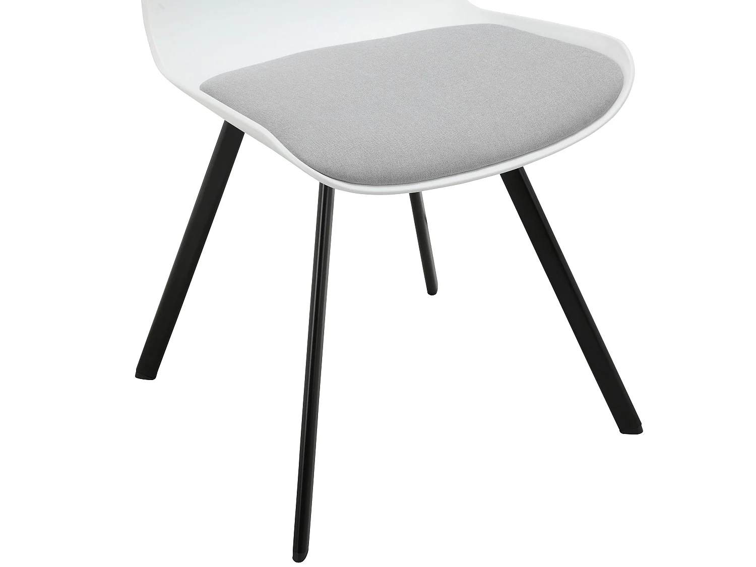 Conjunto de 2 cadeiras de jantar em plástico preto