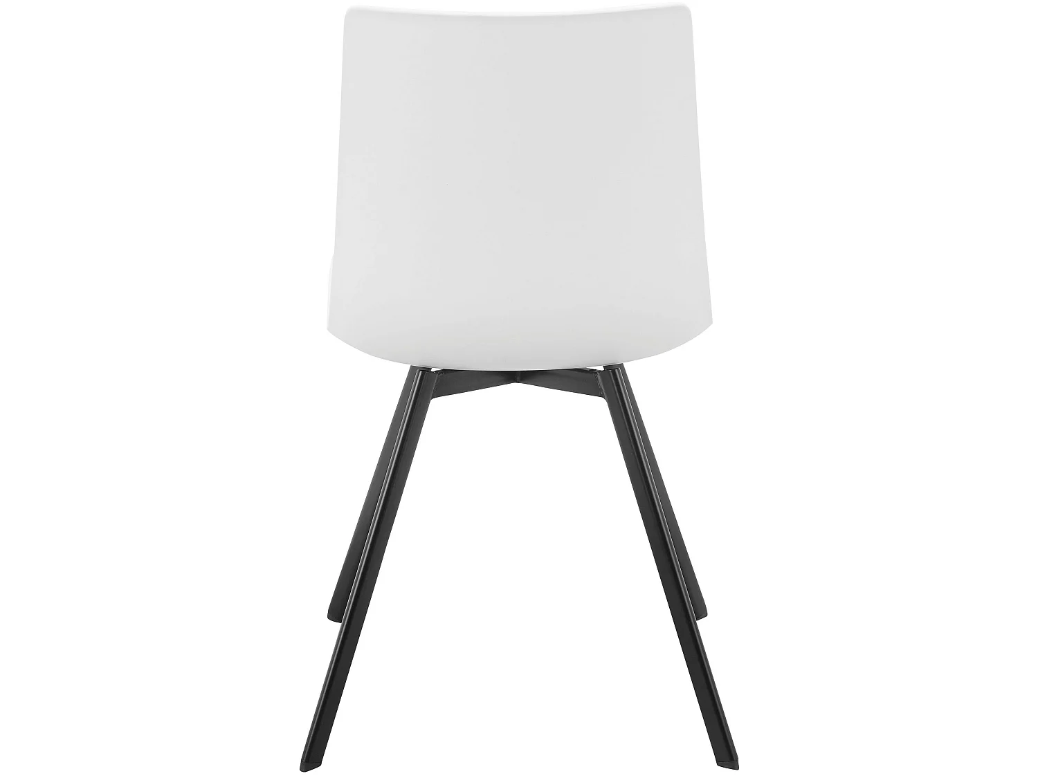 Conjunto de 2 cadeiras de jantar em plástico preto