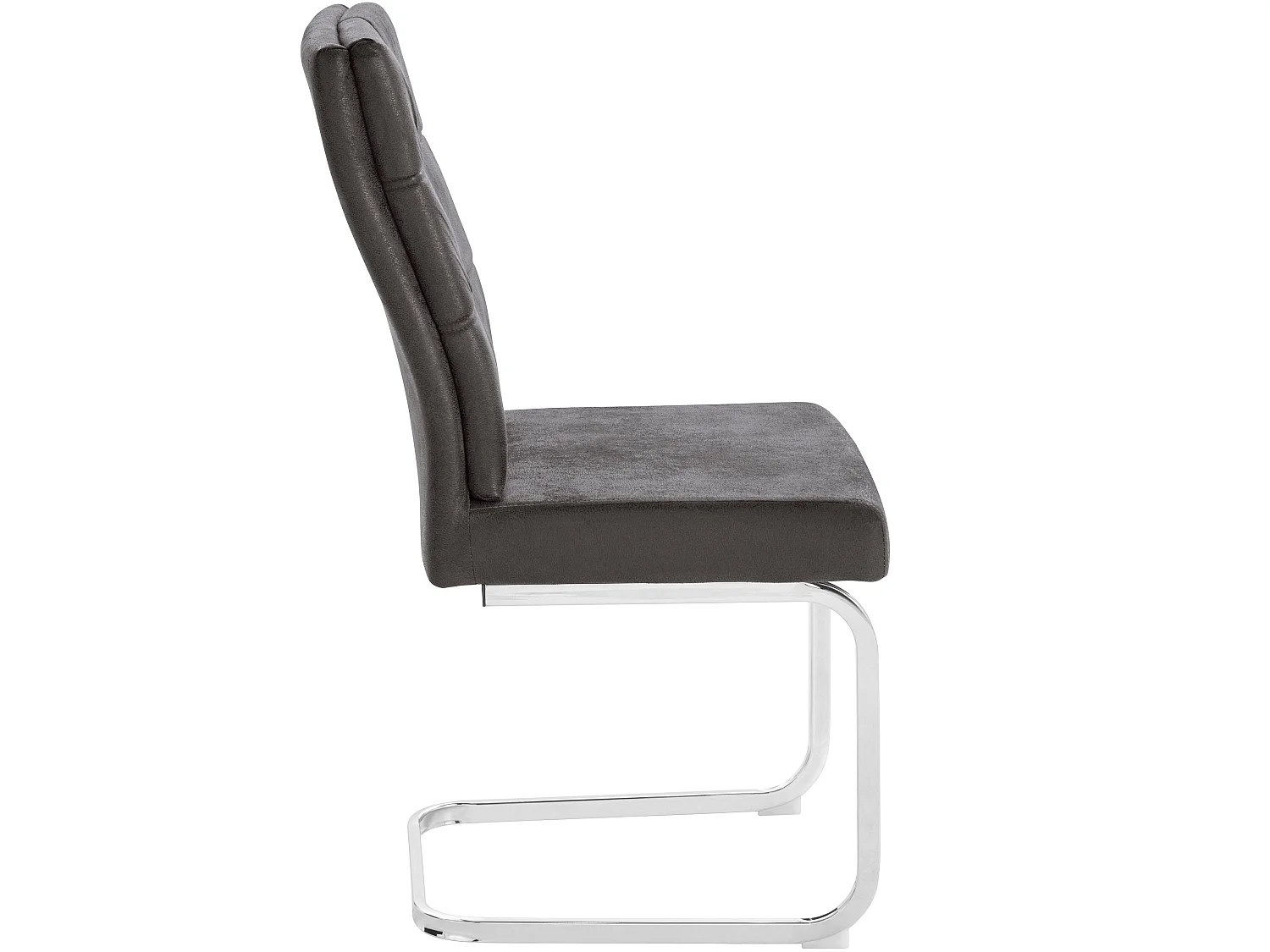 Lale | Lot de 2 chaises de salle à manger rembourrées en microfibre gris