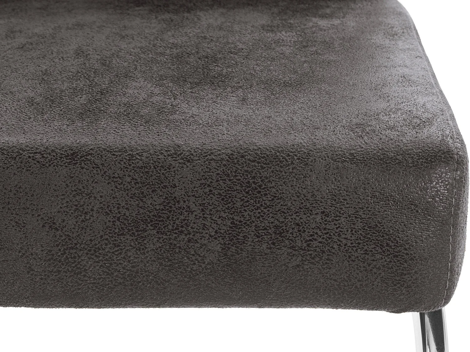 Lale | Lot de 2 chaises de salle à manger rembourrées en microfibre gris