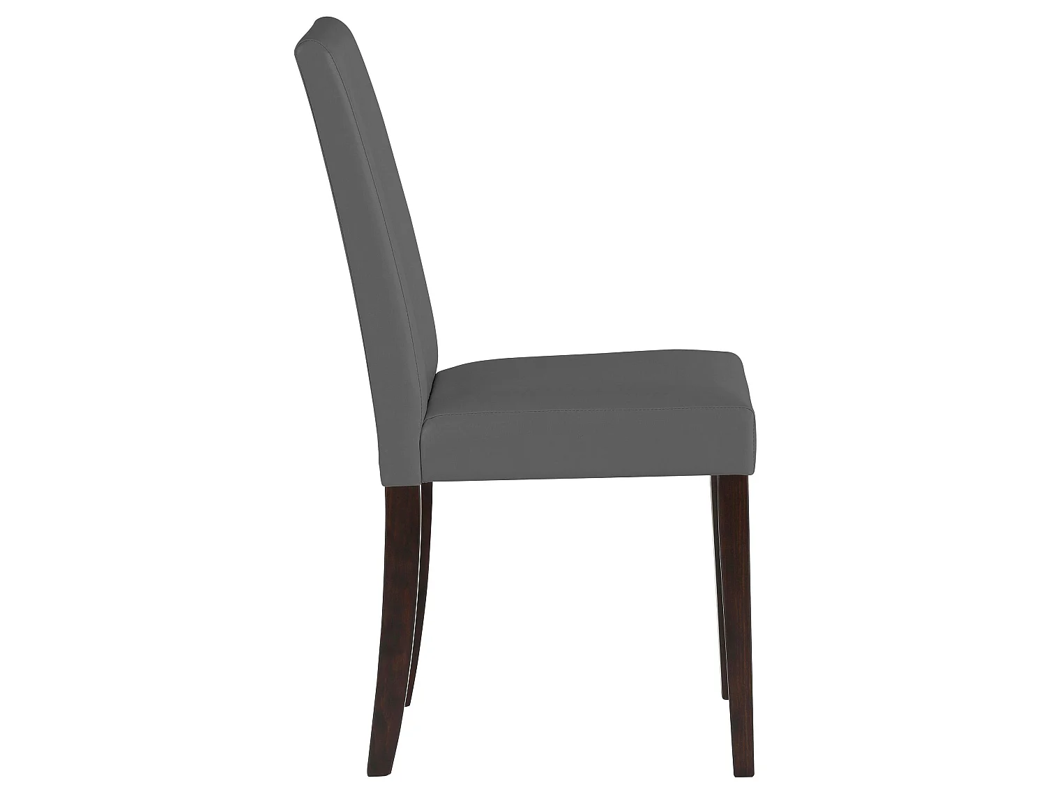 Juego de 2 sillas de comedor en PU con patas en pino oscuro