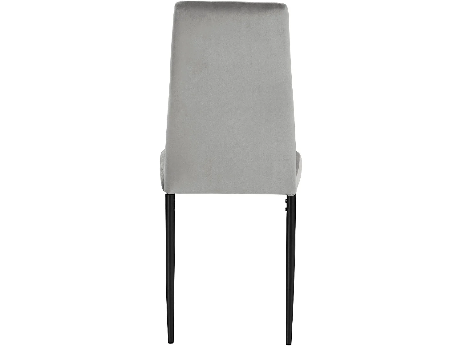 Kelly | Lot de 4 chaises de salle à manger rembourrées en velours gris clair