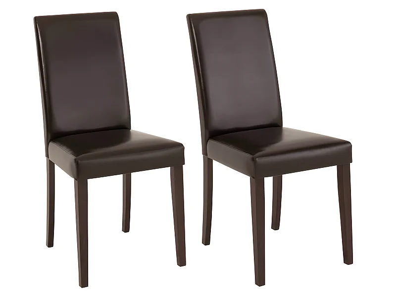 Isobel | Cadeira de jantar PU cinzenta, lote de 2