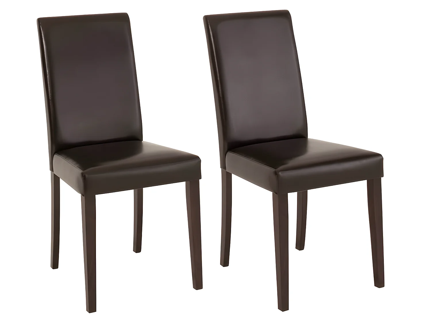 Isobel | Cadeira de jantar PU cinzenta, lote de 2