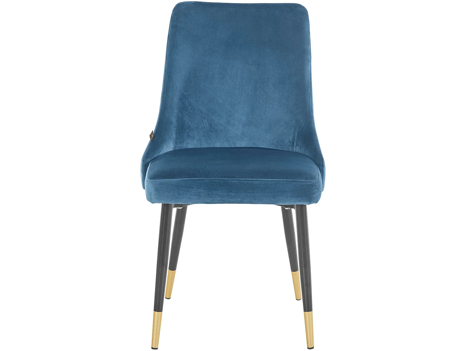 Iris | Lot de 2 chaises de salle à manger rembourrées en velours bleu