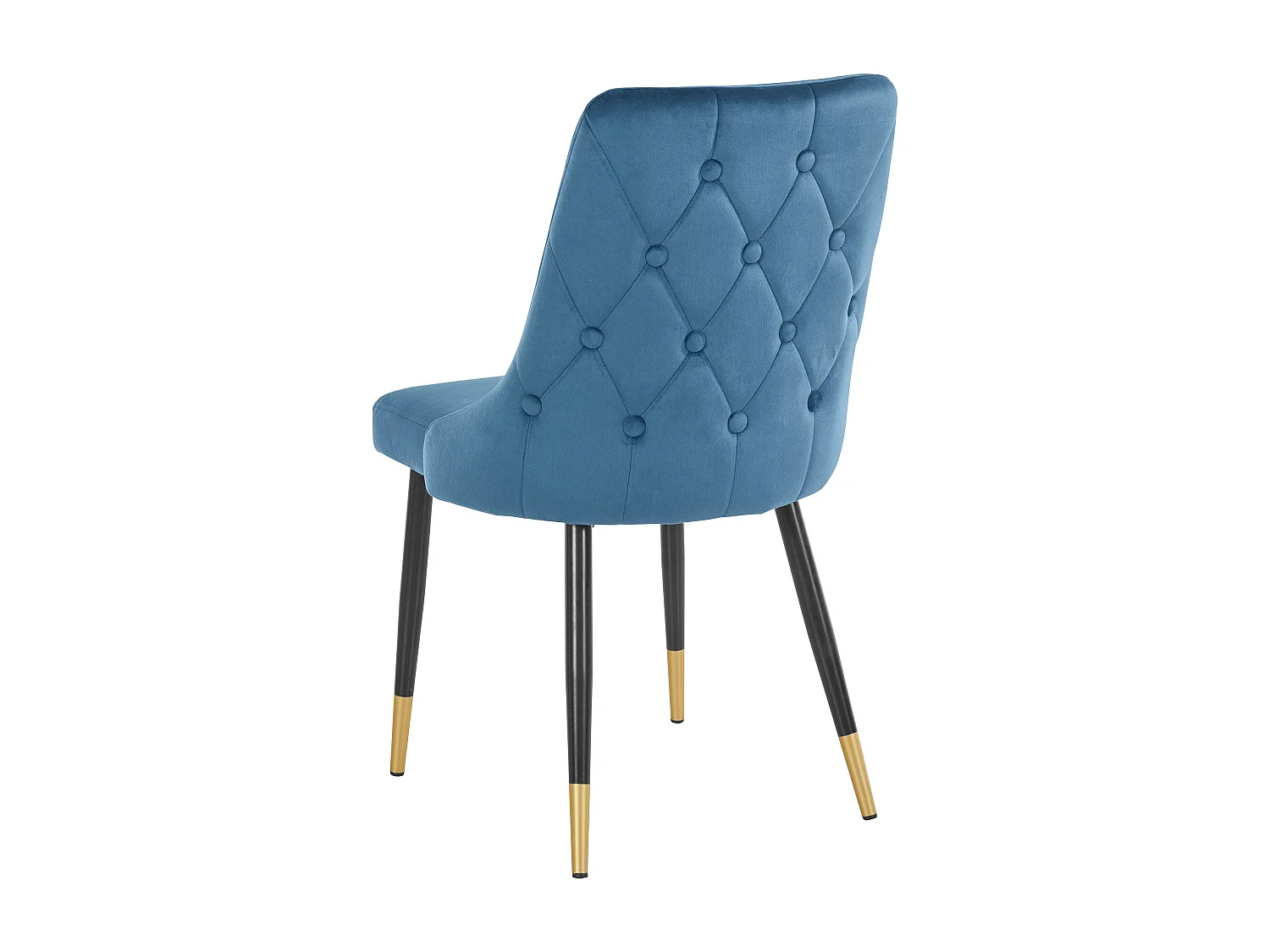 Gepolsterte Esszimmerstühle im 2er-Set aus Samt, blau