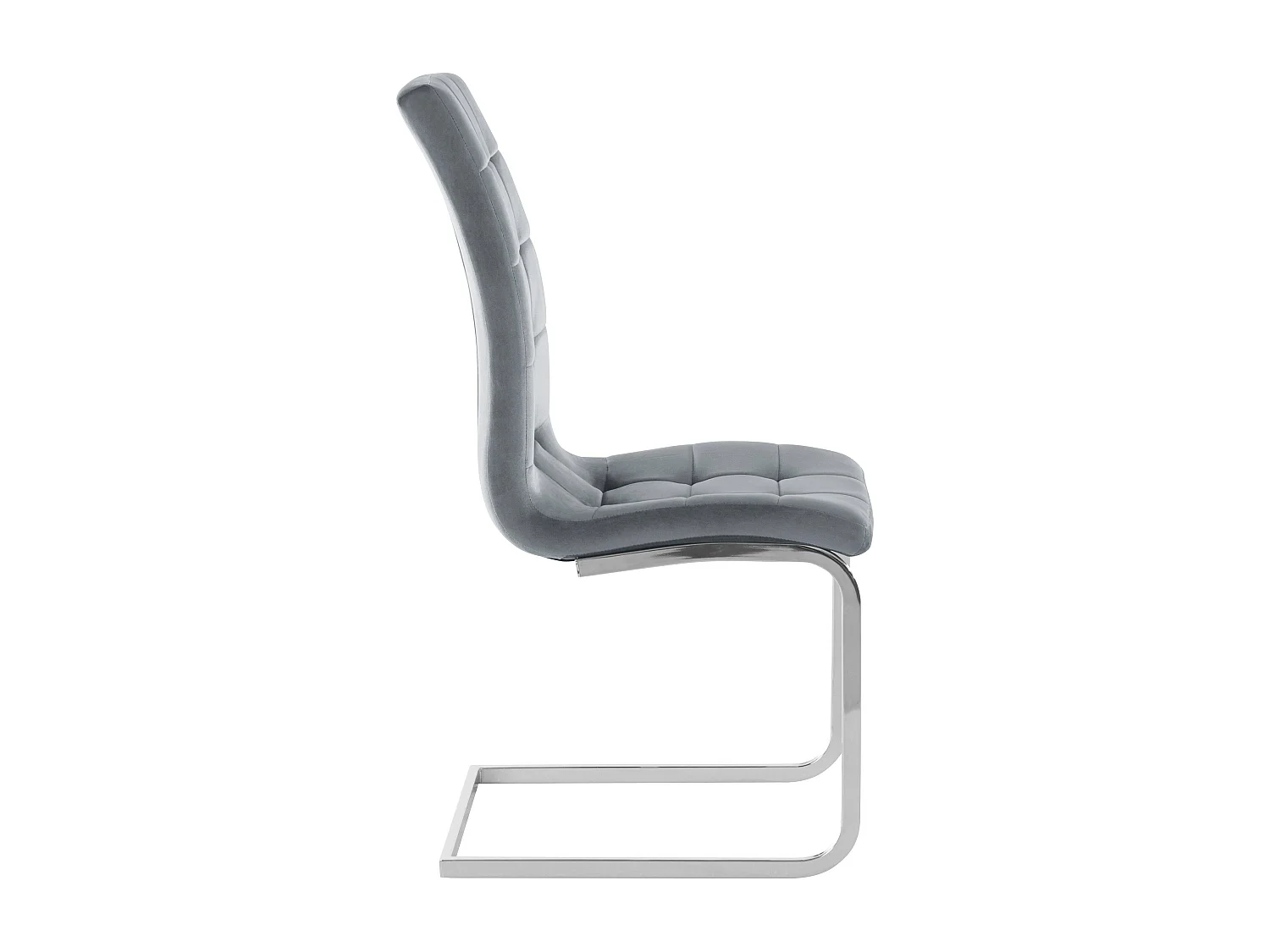 Lola | Lot de 2 chaises de salle à manger rembourrées en velours gris