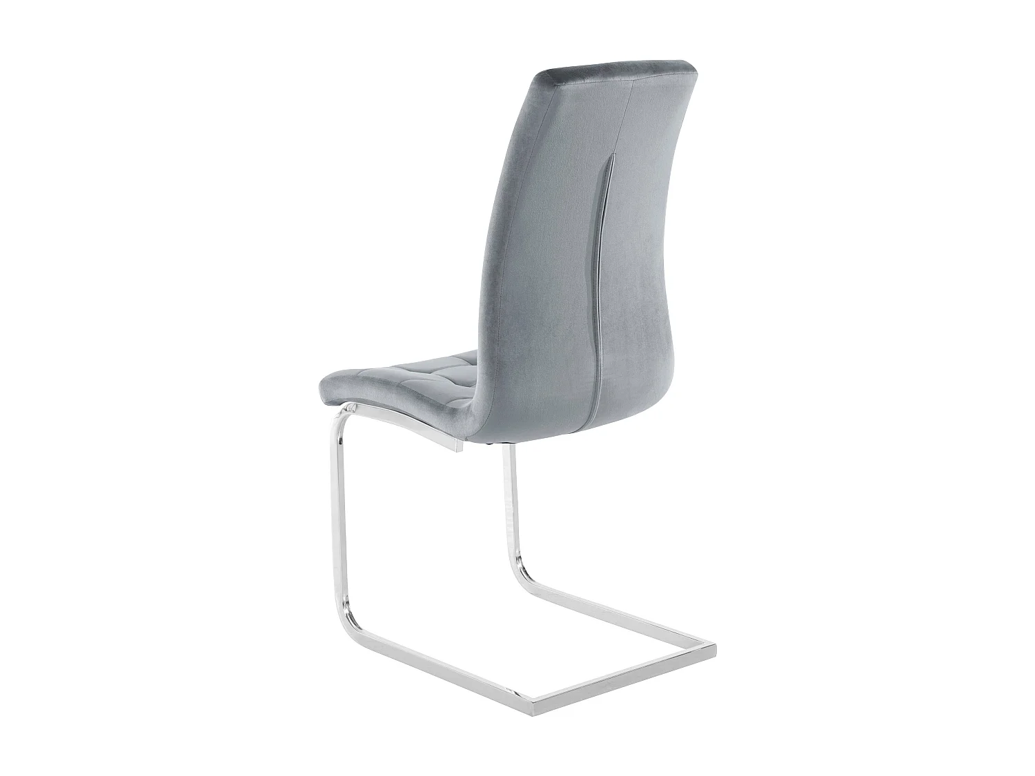 Lola | Lot de 2 chaises de salle à manger rembourrées en velours gris