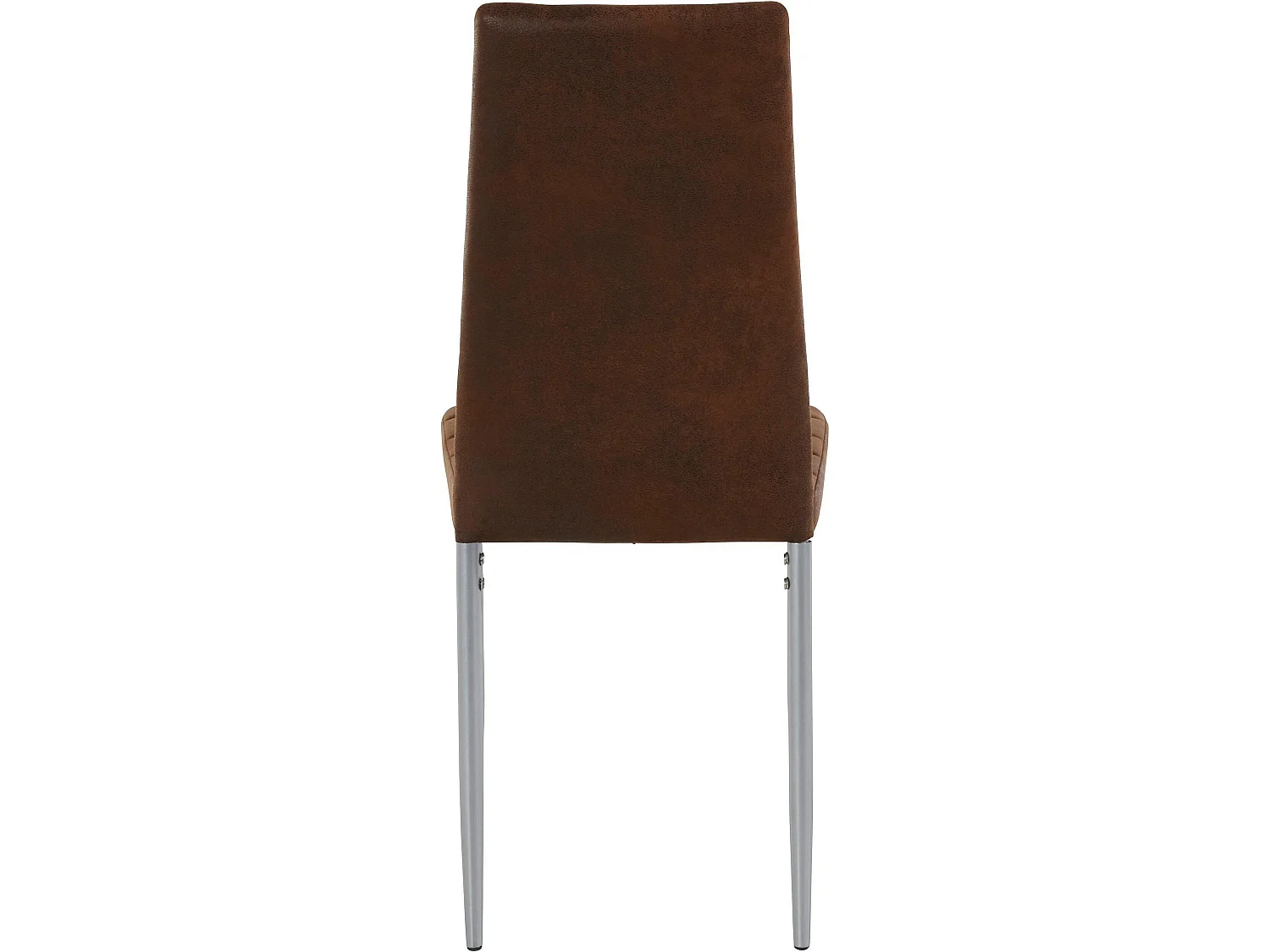 Gepolsterte Esszimmerstühle im 4er-Set in Mikrofaser-Braun