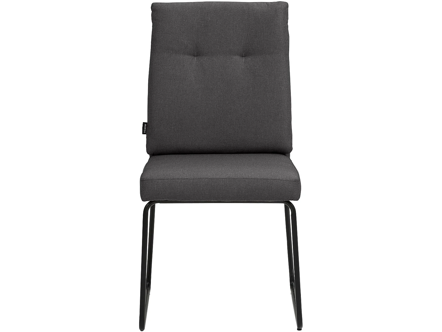 Juego de 2 sillas de comedor tapizadas en tejido antracita