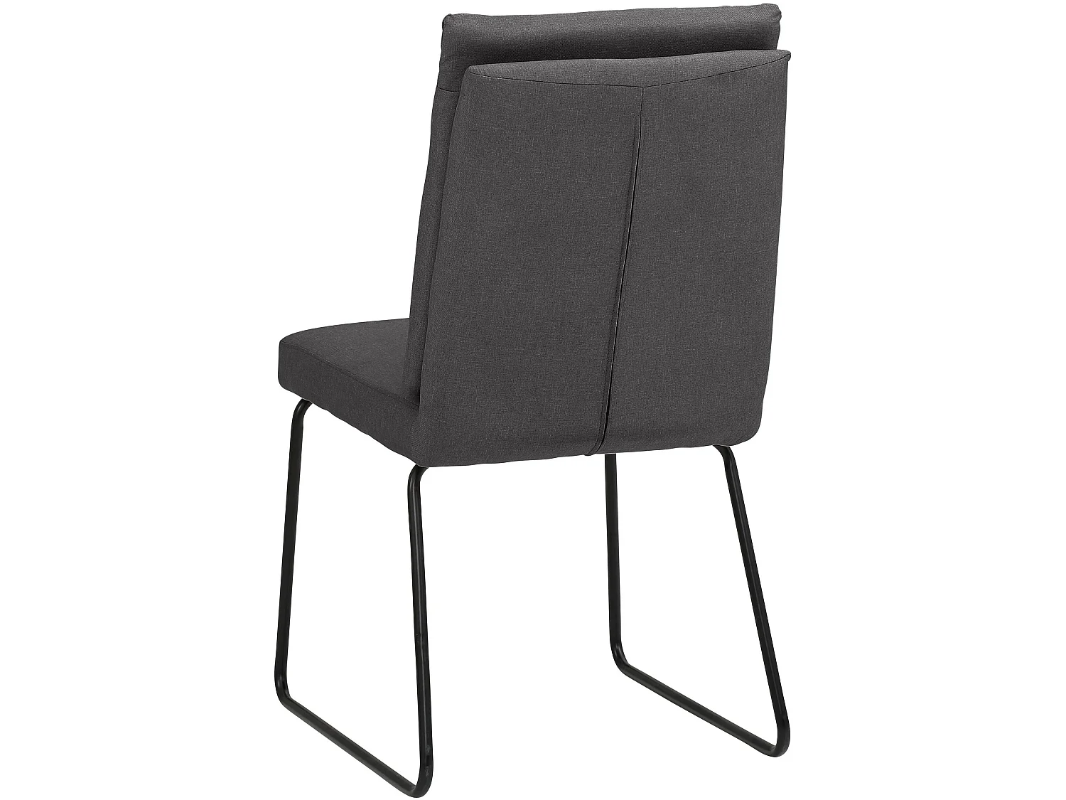 Juego de 2 sillas de comedor tapizadas en tejido antracita