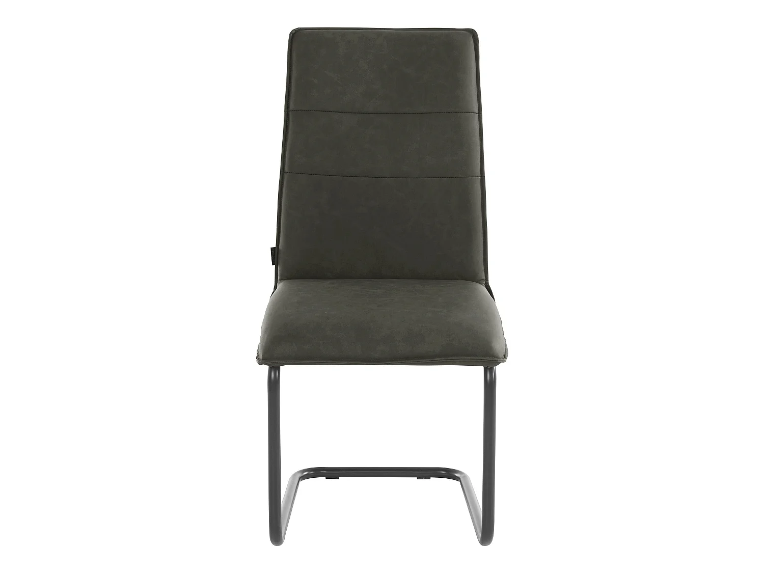 Mitzi | Lot de 2 chaises de salle à manger rembourrées en PU anthracite