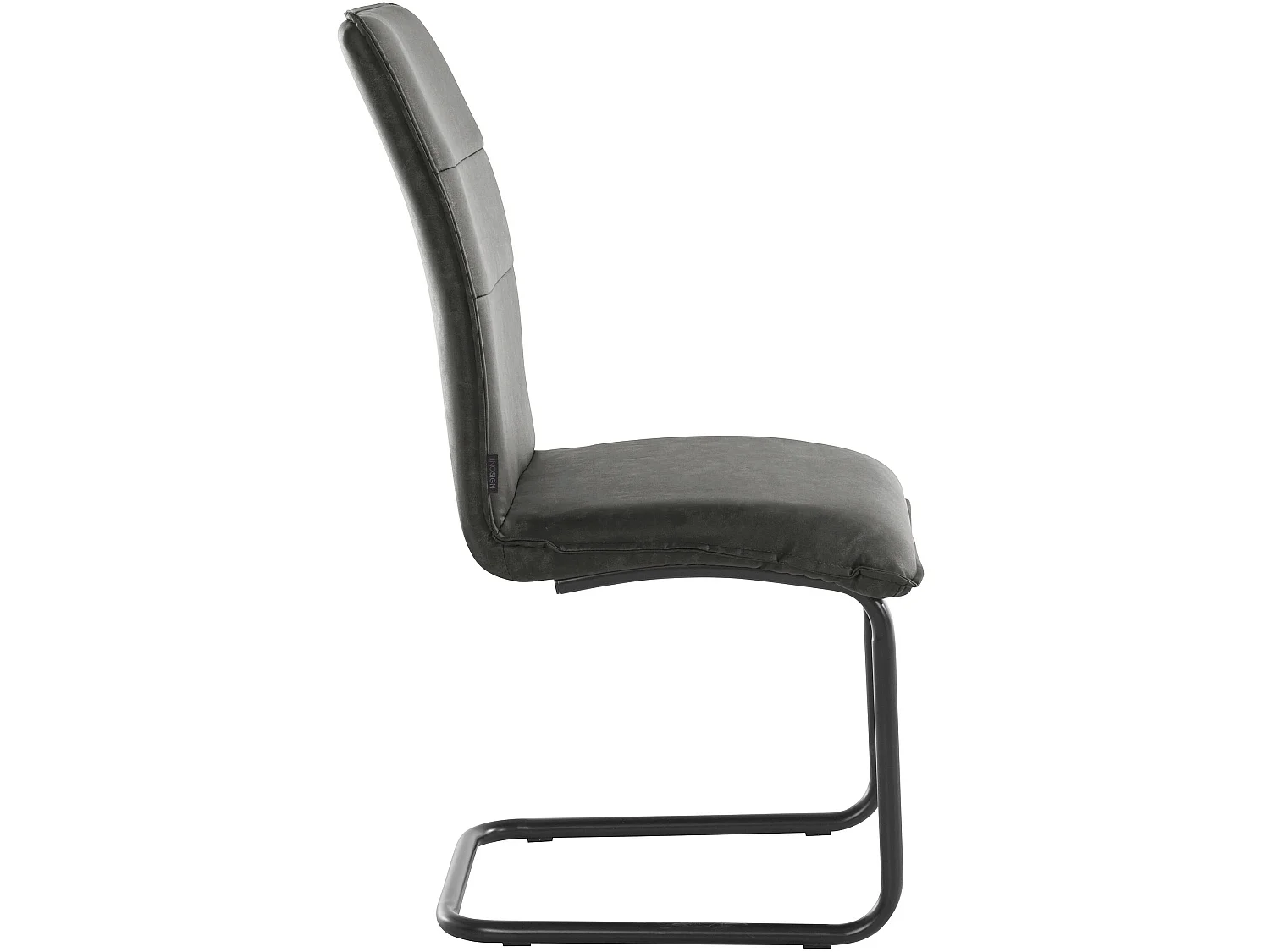 Mitzi | Lot de 2 chaises de salle à manger rembourrées en PU anthracite