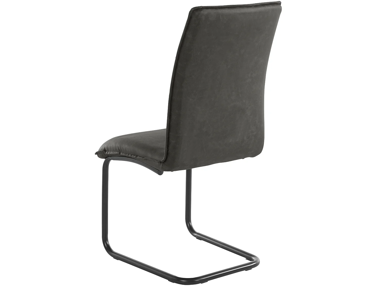 Mitzi | Lot de 2 chaises de salle à manger rembourrées en PU anthracite
