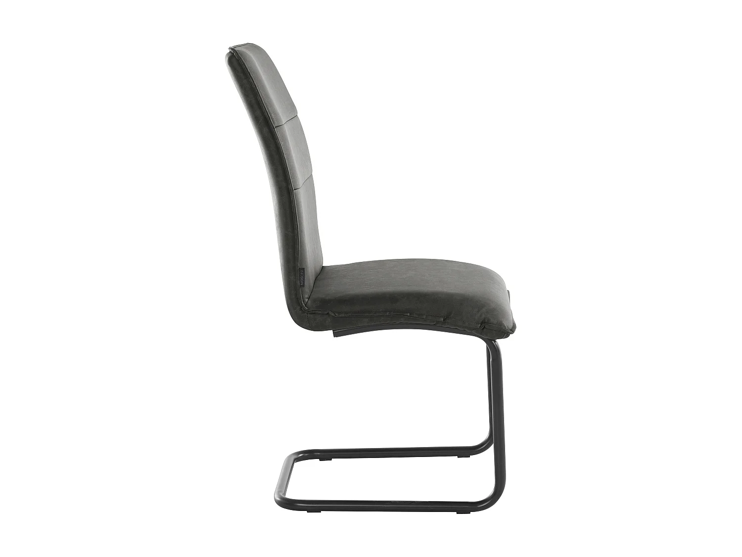 Mitzi | Lot de 2 chaises de salle à manger rembourrées en PU anthracite