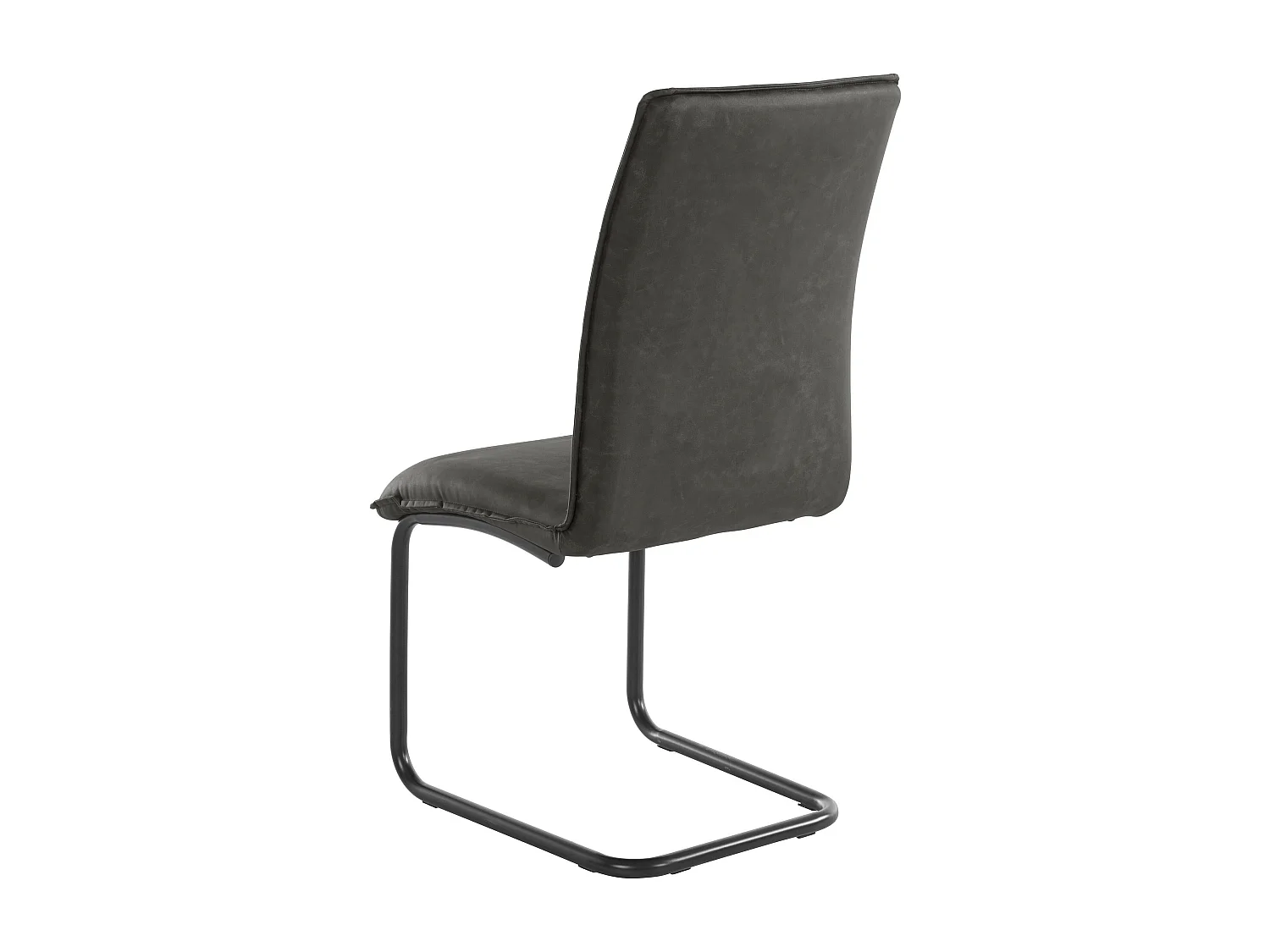 Mitzi | Lot de 2 chaises de salle à manger rembourrées en PU anthracite
