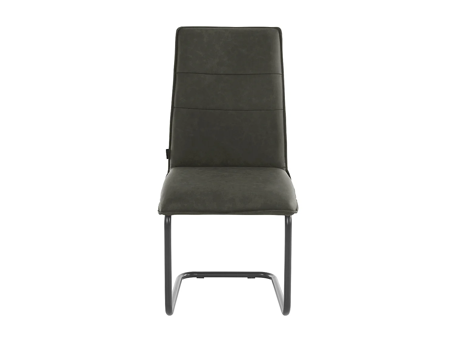 Mitzi | Lot de 2 chaises de salle à manger rembourrées en PU anthracite