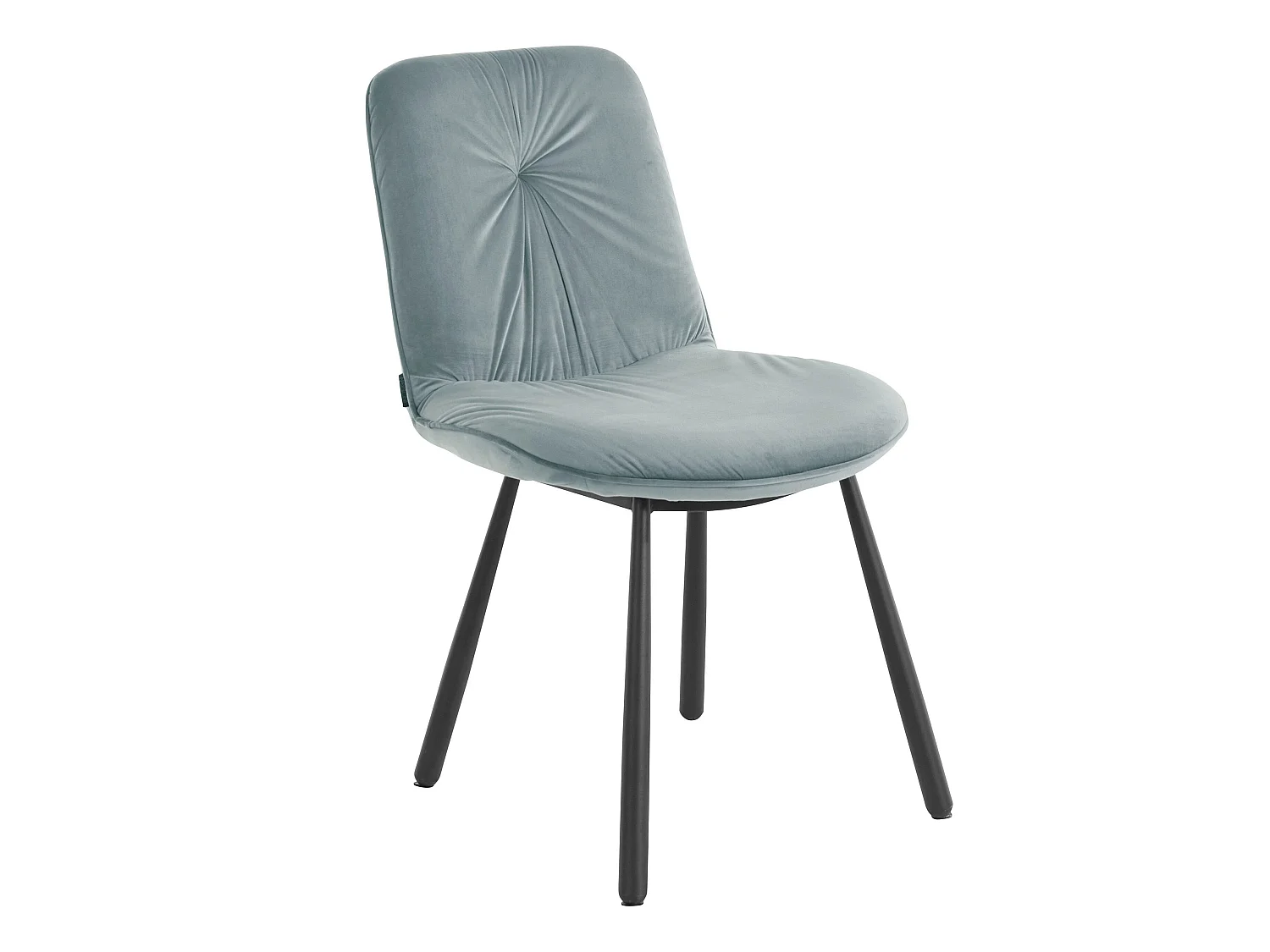 Meryl | Lot de 2 chaises de salle à manger rembourrées en velours gris