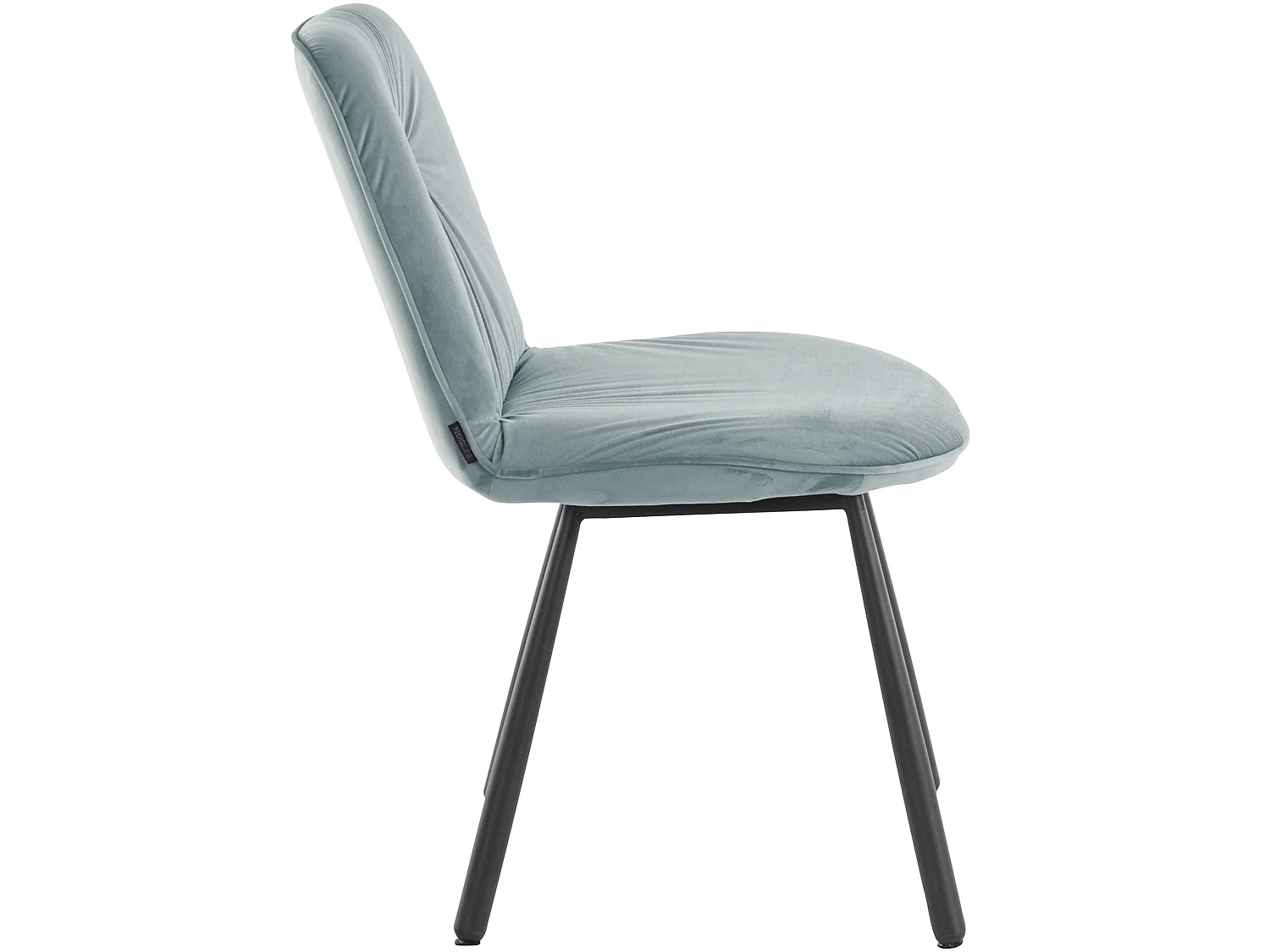 Meryl | Lot de 2 chaises de salle à manger rembourrées en velours gris