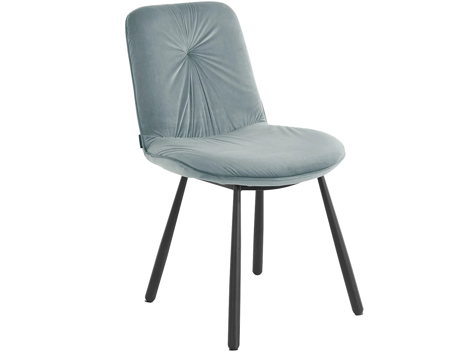 Meryl | Lot de 2 chaises de salle à manger rembourrées en velours gris