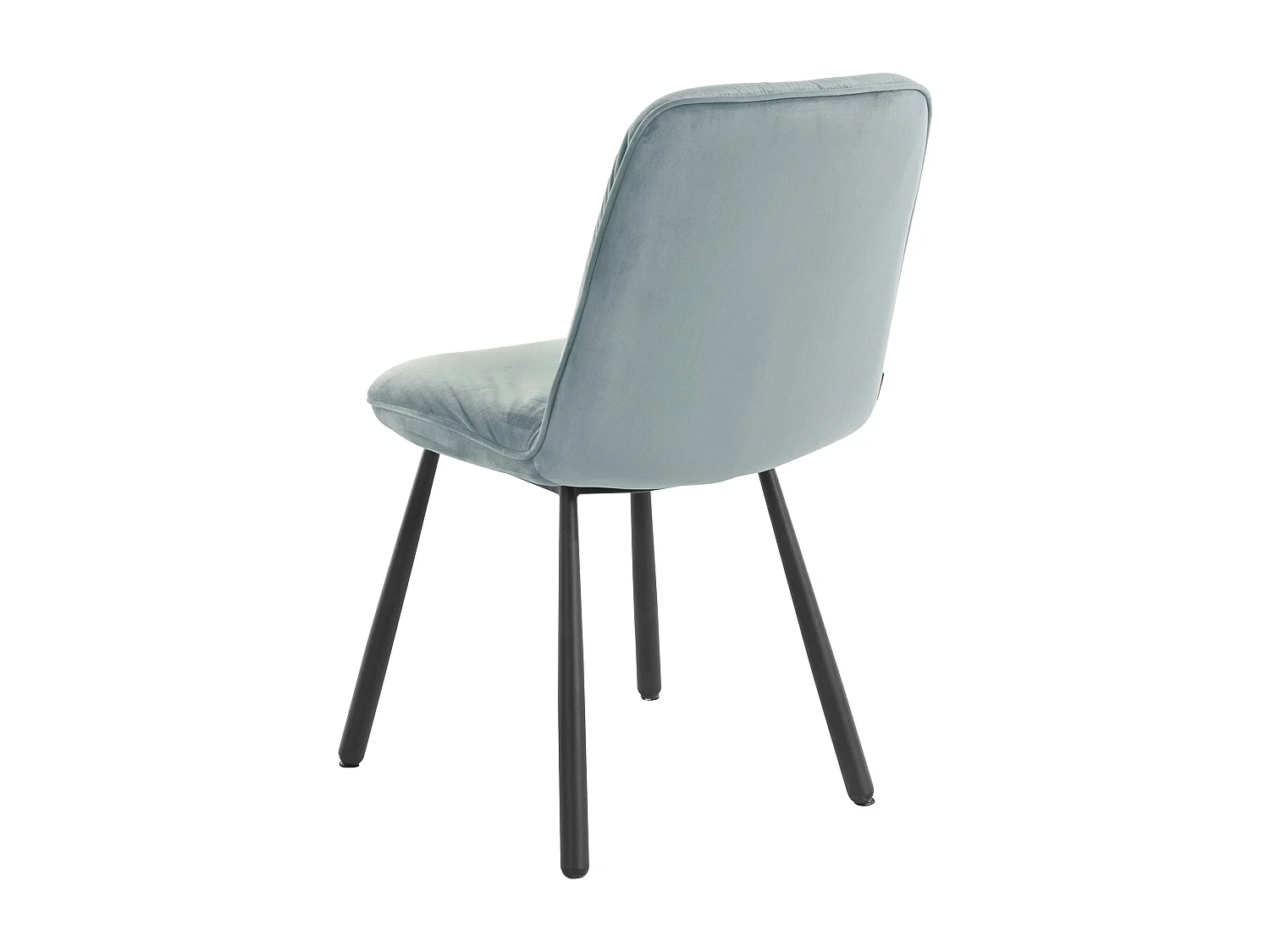 Set di 2 sedie da pranzo imbottite in velluto grigio