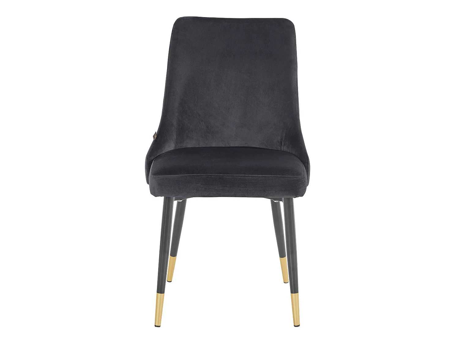 Iris | Lot de 2 chaises de salle à manger rembourrées en velours gris