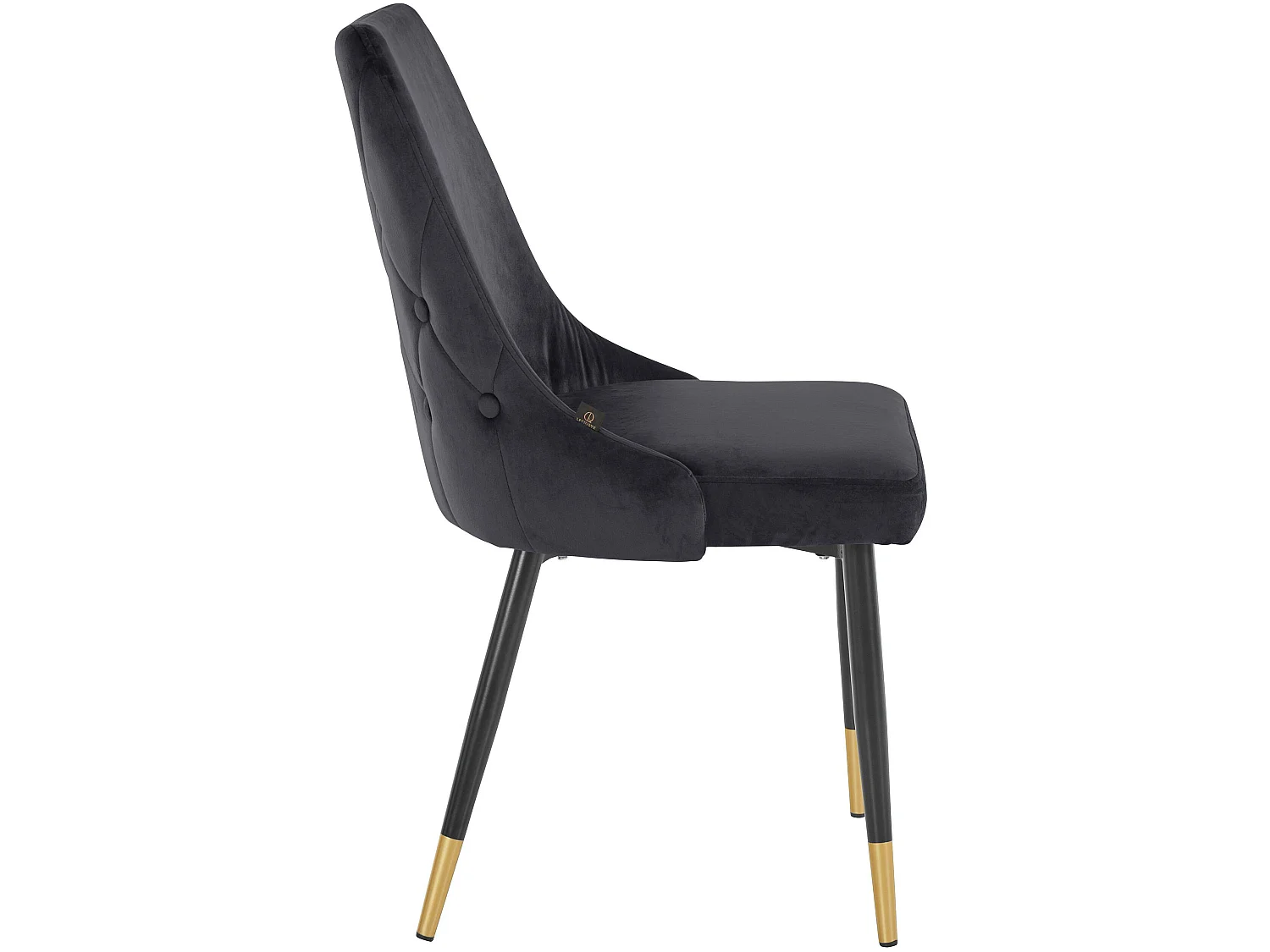 Iris | Lot de 2 chaises de salle à manger rembourrées en velours gris