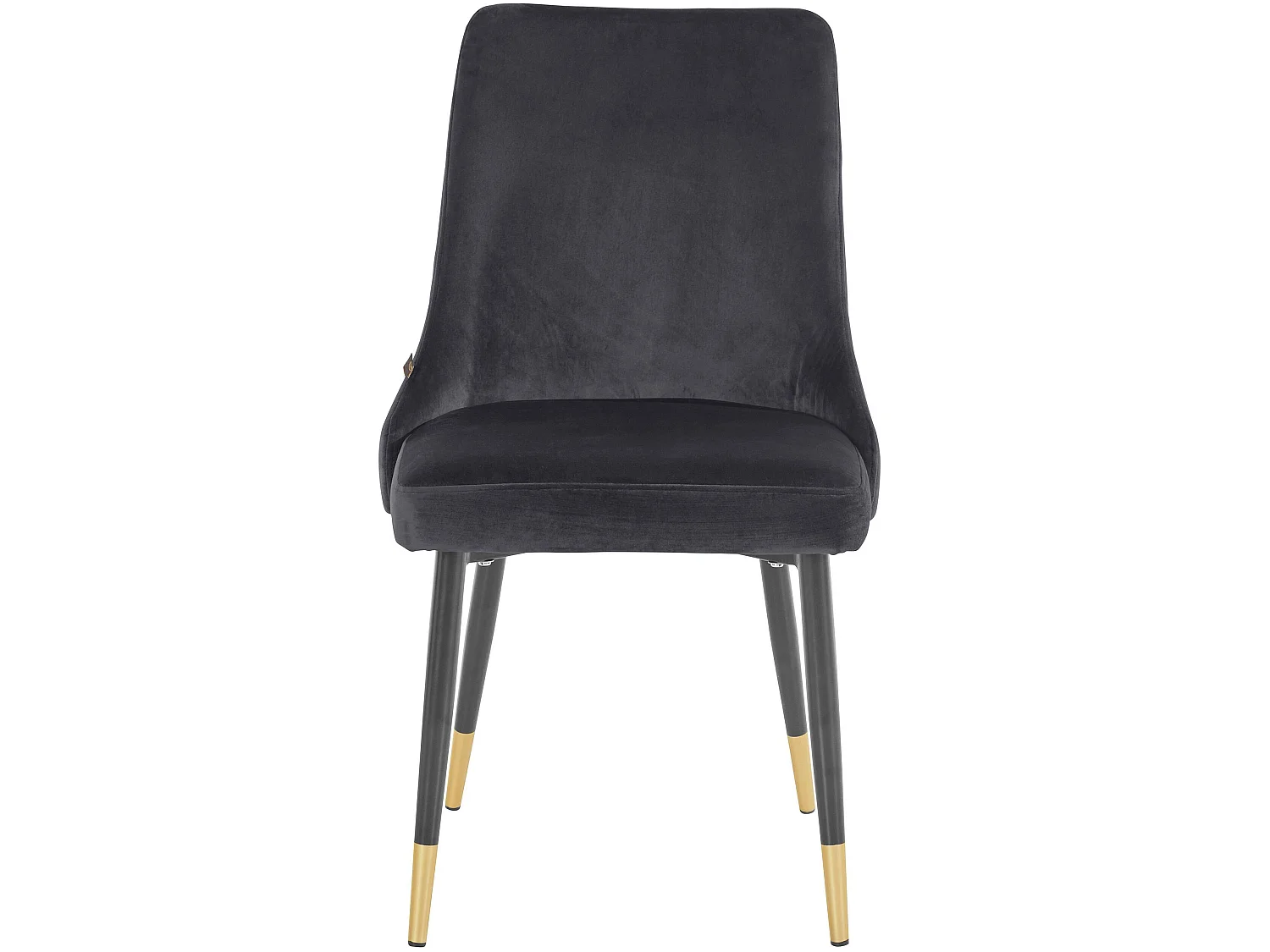 Iris | Lot de 2 chaises de salle à manger rembourrées en velours gris