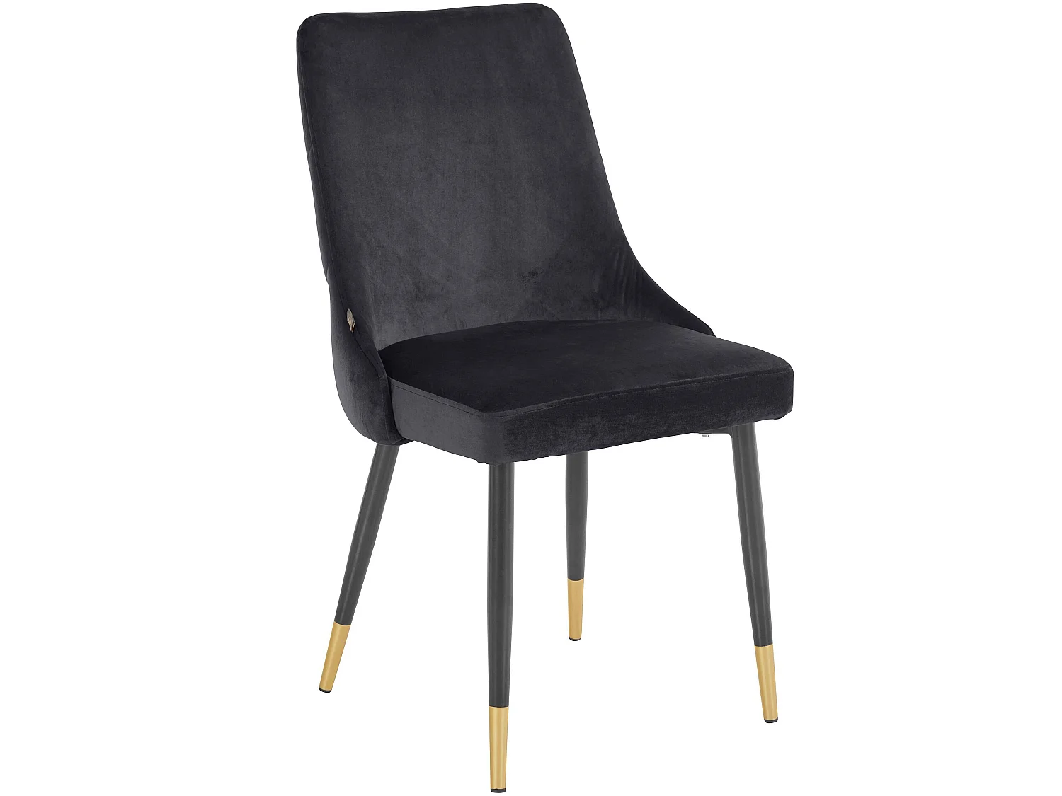 Iris | Lot de 2 chaises de salle à manger rembourrées en velours gris