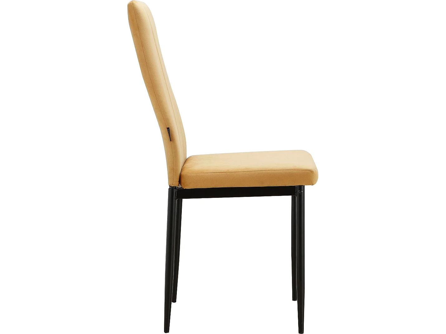 Kelly | Lot de 2 chaises de salle à manger rembourrées en velours moutarde