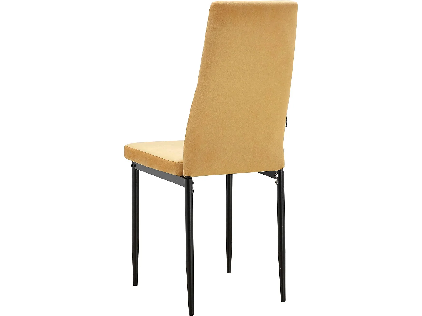Kelly | Lot de 2 chaises de salle à manger rembourrées en velours moutarde