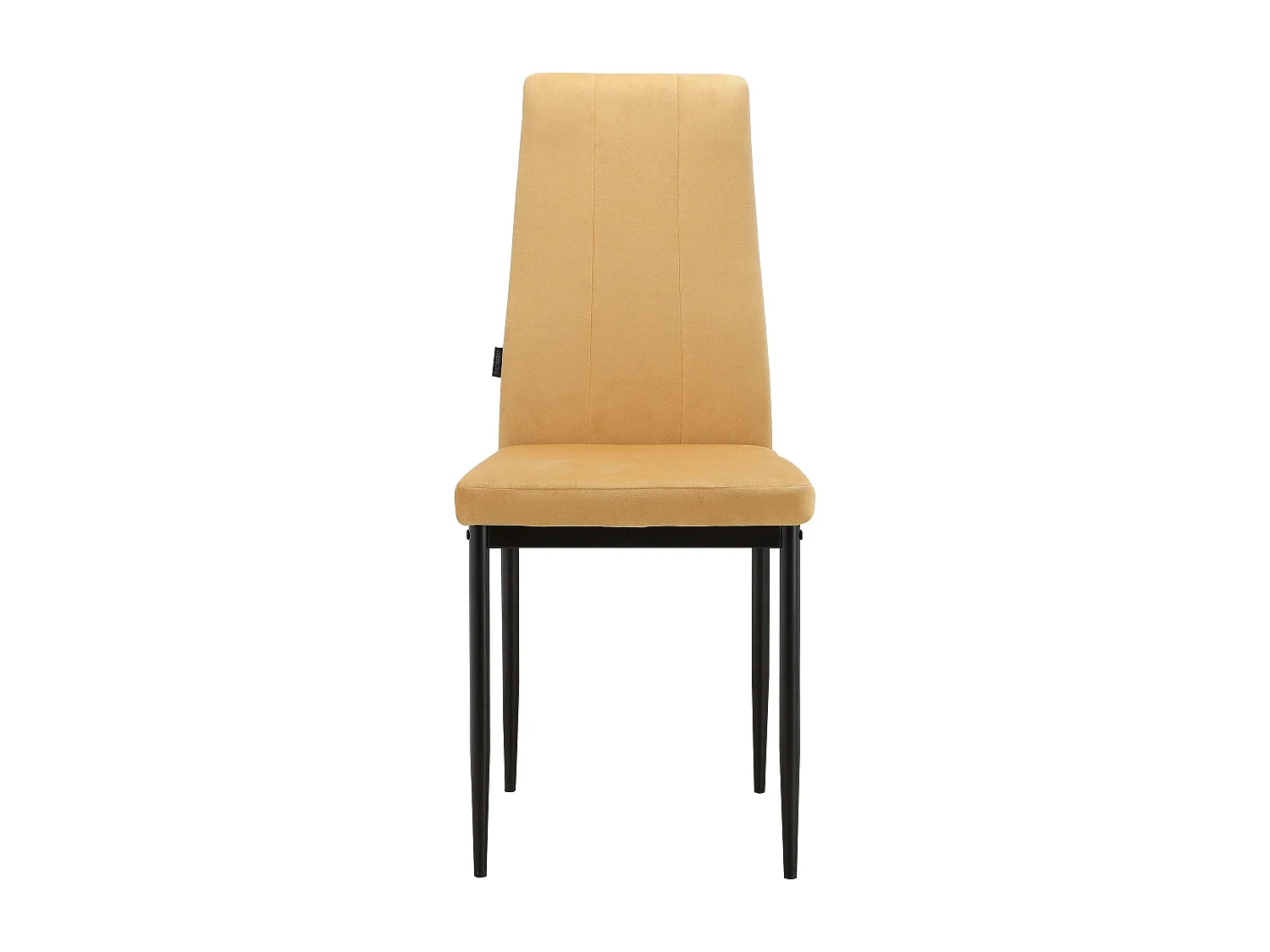 Kelly | Conjunto de 2 Cadeiras de Jantar Estofadas em Veludo Mostarda