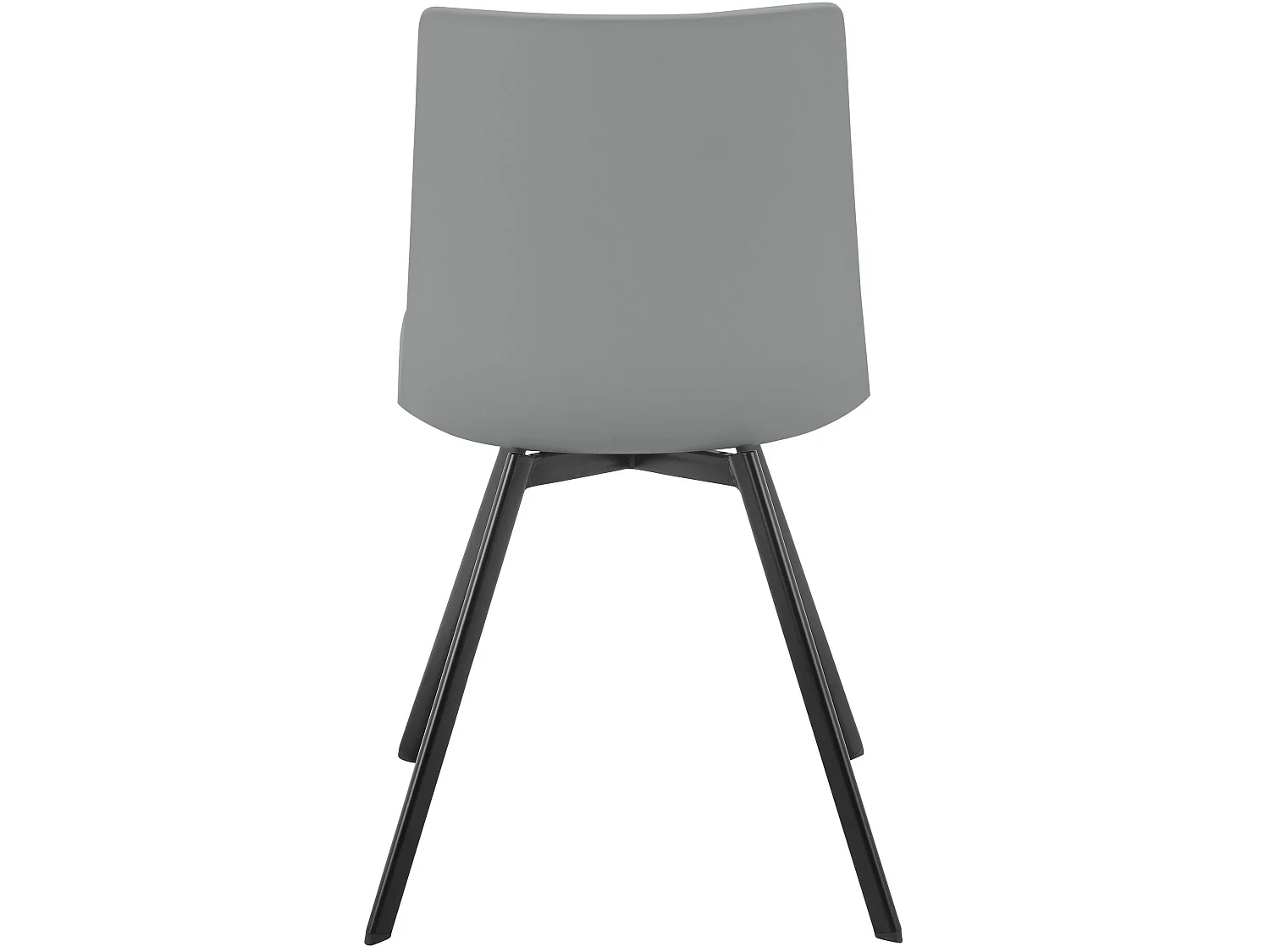 Lucky | Lot de 2 chaises de salle à manger en plastique gris