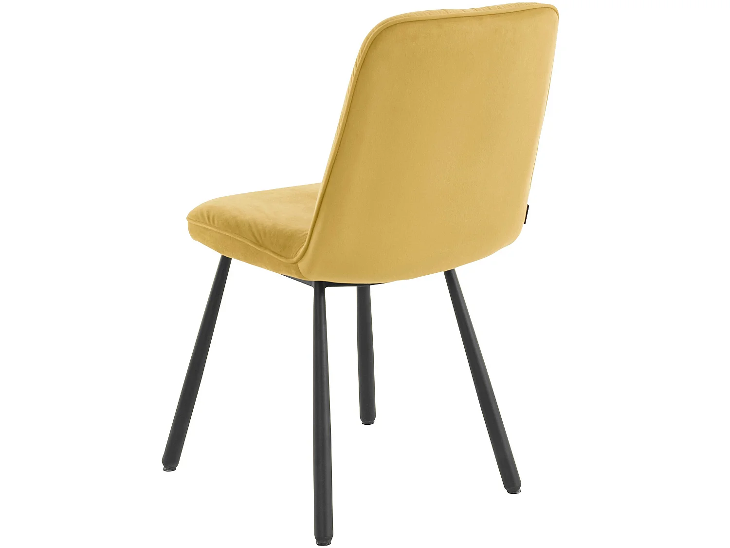 Meryl | Lot de 2 chaises de salle à manger rembourrées en velours jaune