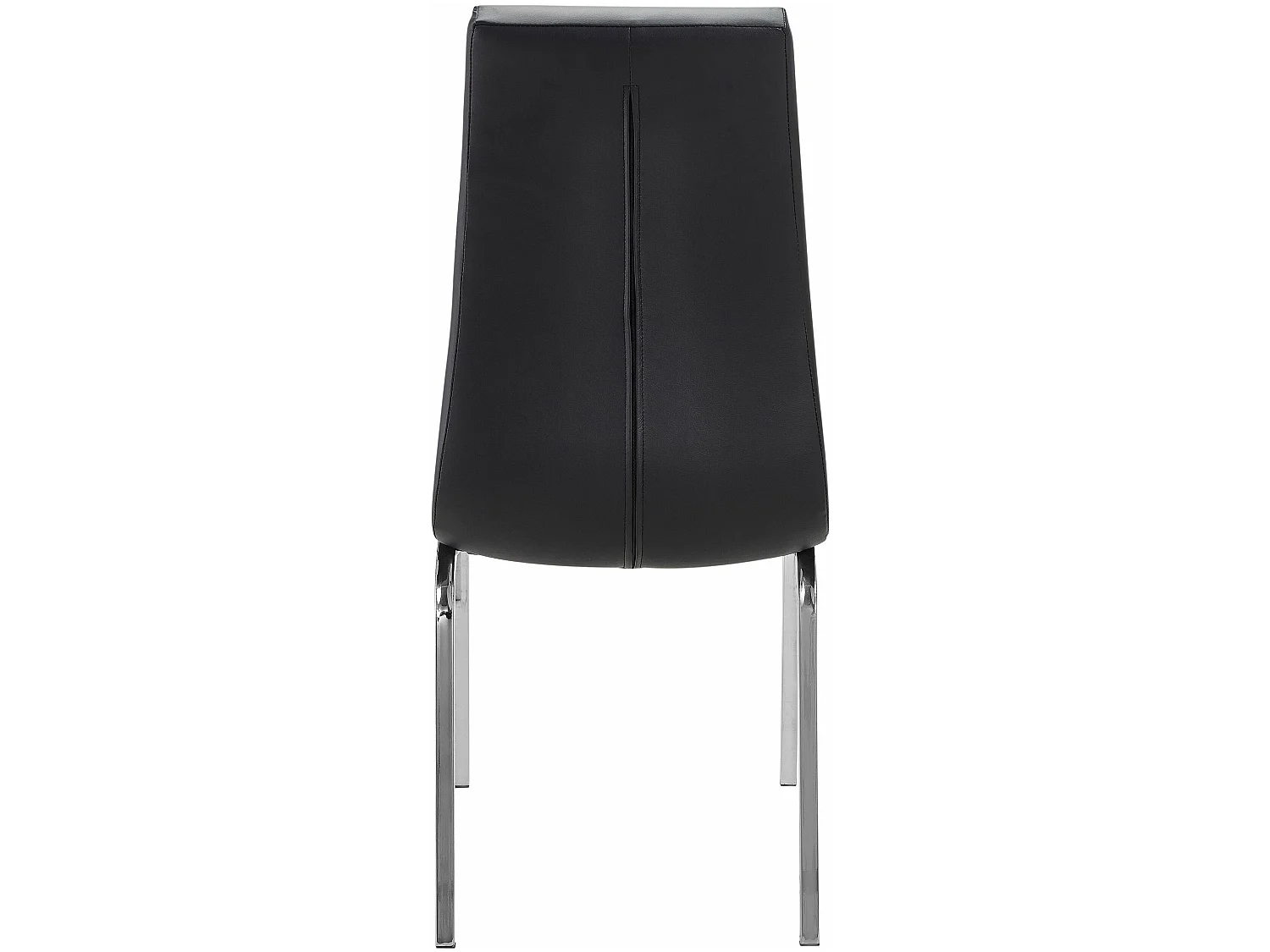 Lila | Lot de 2 chaises de salle à manger rembourrées en PU noir