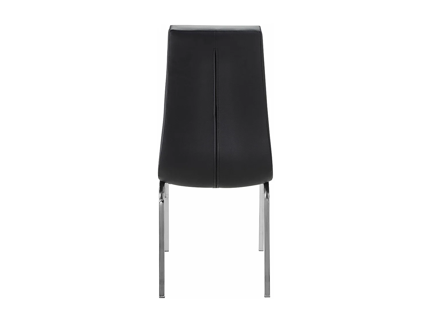 Lila | Lot de 2 chaises de salle à manger rembourrées en PU noir