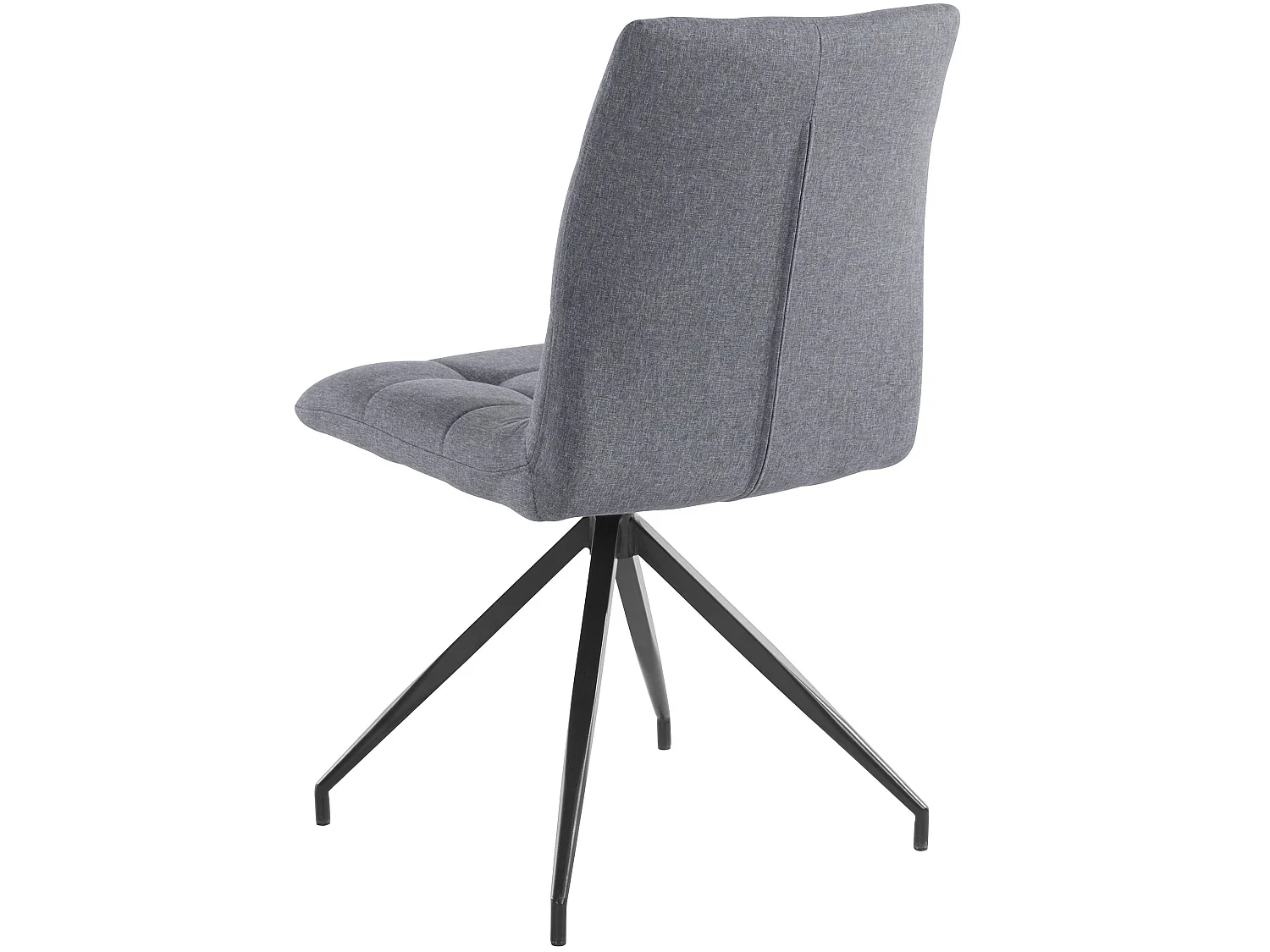 Juego de 2 sillas de comedor tapizadas en tela con patas de metal