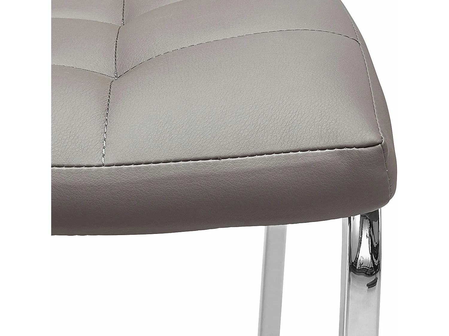 Set di 2 sedie da pranzo imbottite in PU marrone