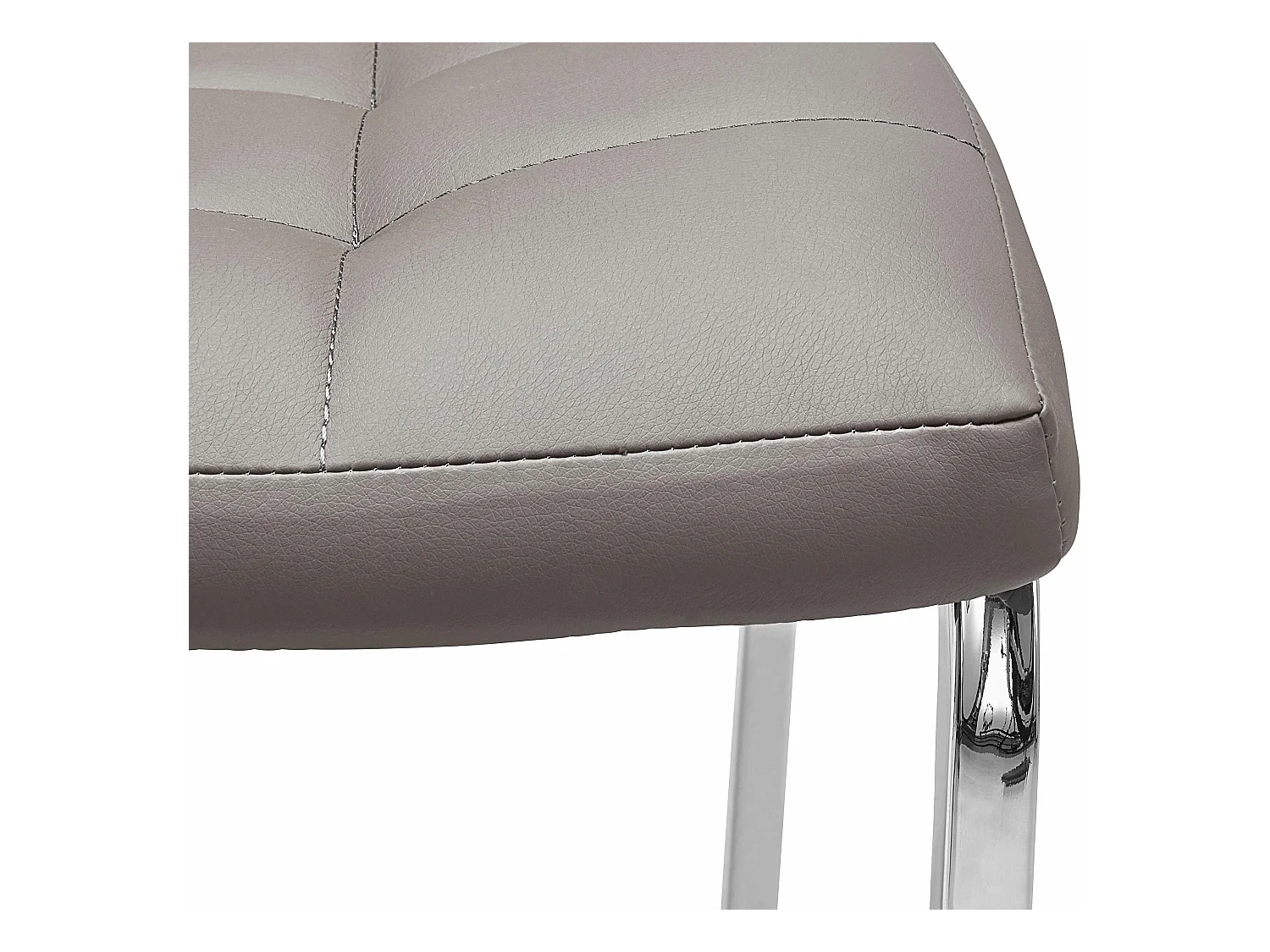 Juego de 2 sillas de comedor tapizadas en PU marrón