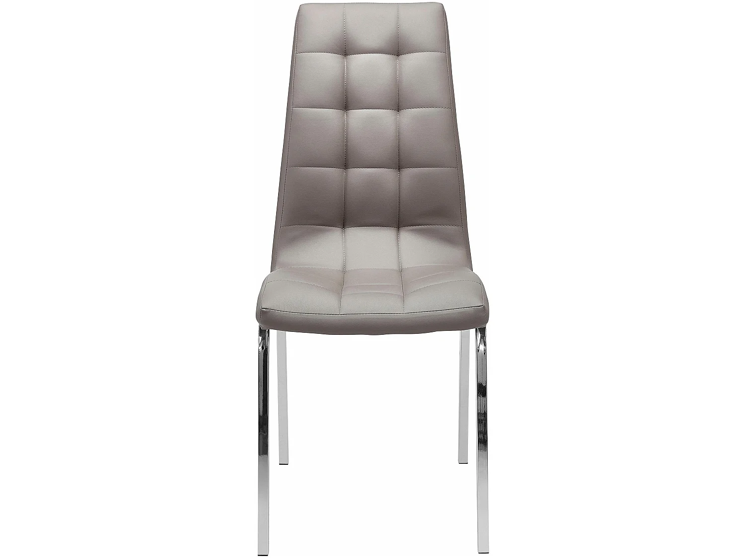 Lila | Conjunto de 2 Cadeiras de Jantar Estofadas em PU Castanho